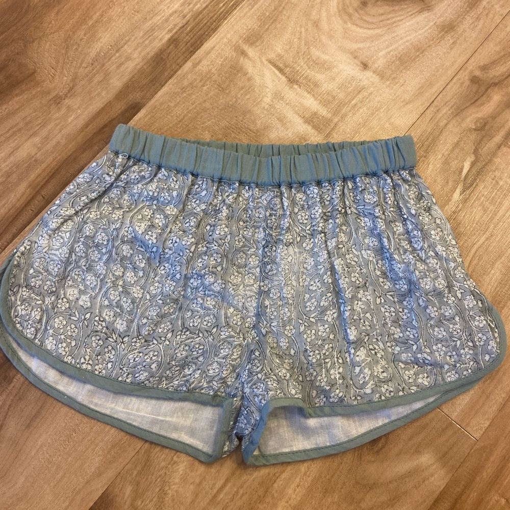 Louis & Louise Girls Shorts Ivory & Green Size 6 Cottage Core Fairy Whimsical